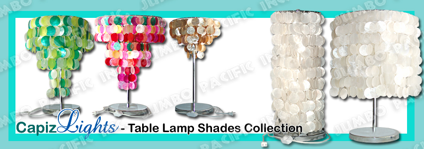 Table Capiz Lamp Shades