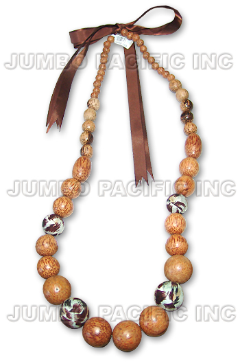 JWN8103 Collection of Body Jewelry Wood Necklace cloth wrapped